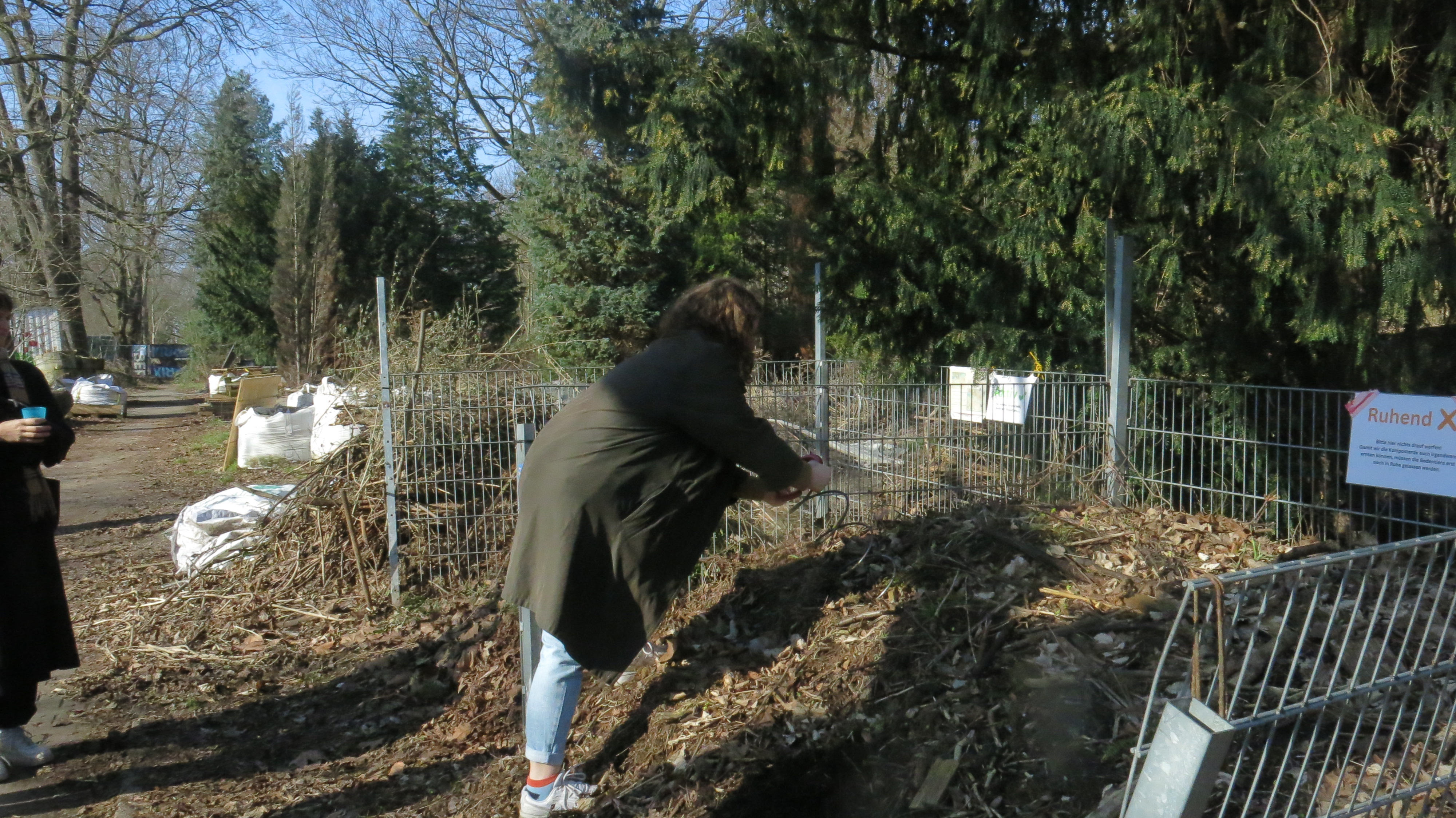 aerating the compost in Berlin