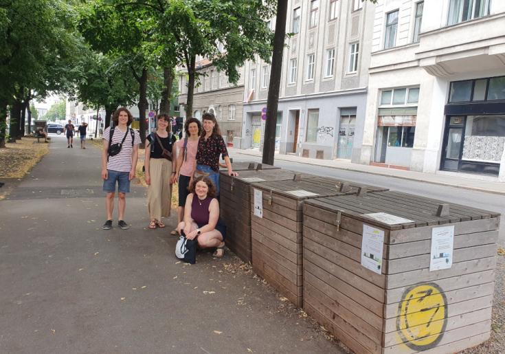 Projektteam beim Gemeinschaftskompost in Wien 15